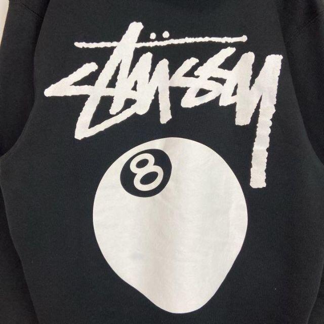特価高品質】 STUSSY - stussyパーカー 古着バックプリント でかろご黒