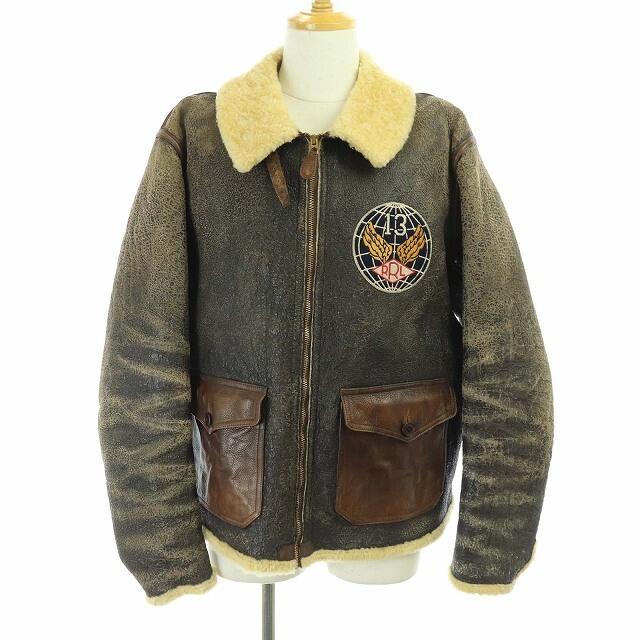 RRL ラルフローレン 希少 D-3 ムートン フライトジャケット XL 茶 | フリマアプリ ラクマ