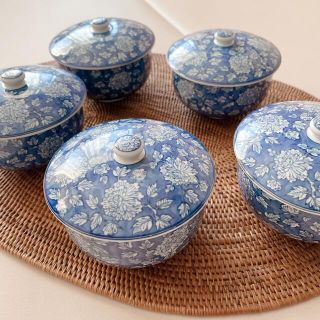 タチキチ(たち吉)のたち吉　蓋付き　湯呑み茶碗　未使用　保管品　5脚セット(食器)