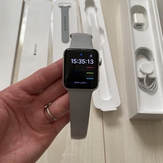 アップルウォッチ(Apple Watch)のAPPLE WATCH series3 42mm シルバー(腕時計(デジタル))