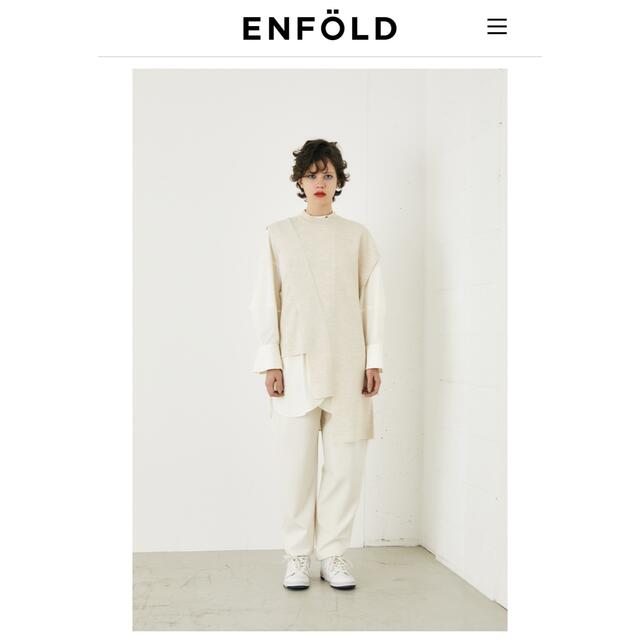 ENFOLD(エンフォルド)のENFOLD アシンメロングベスト レディースのトップス(ニット/セーター)の商品写真