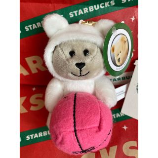 スターバックスコーヒー(Starbucks Coffee)のホリデー2021ベアリスタホワイトMini スタバ　クリスマス　ぬいぐるみ　E(ぬいぐるみ)