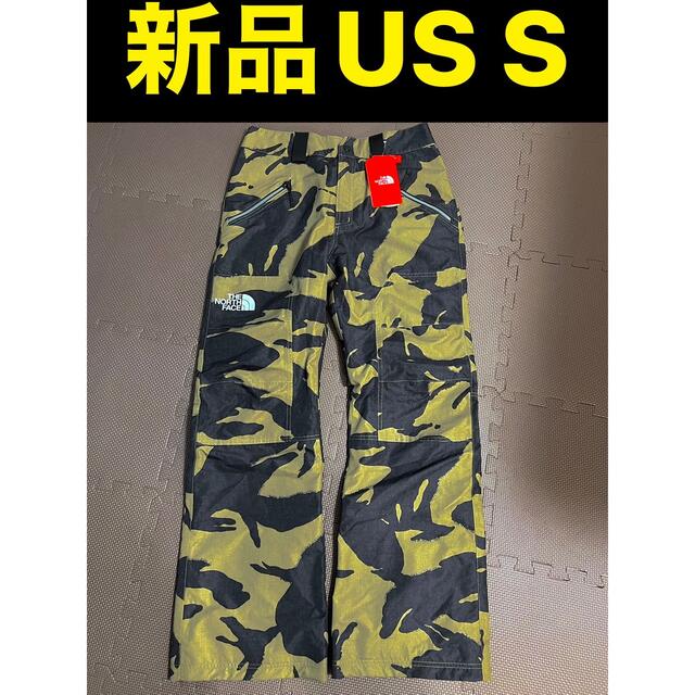 高機能 新品 ノースフェイス スノーボードパンツ S 迷彩柄 スノボー