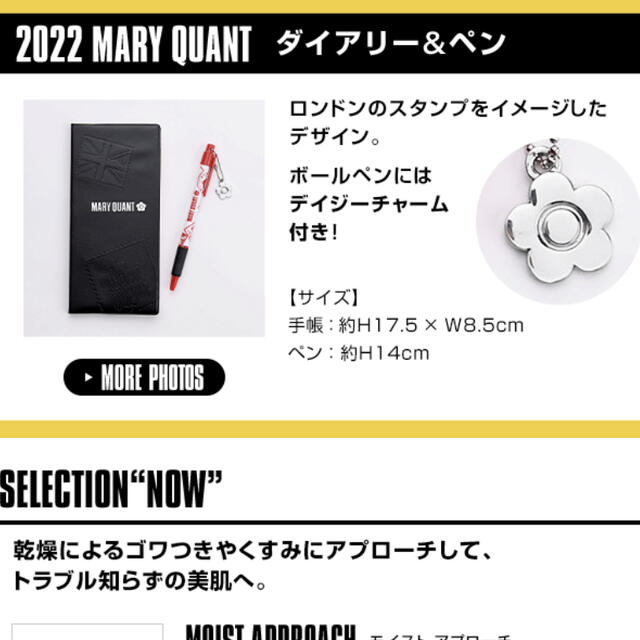 MARY QUANT(マリークワント)の【本日限定価格】2022マリークワントダイアリー&ペン エンタメ/ホビーのコレクション(ノベルティグッズ)の商品写真