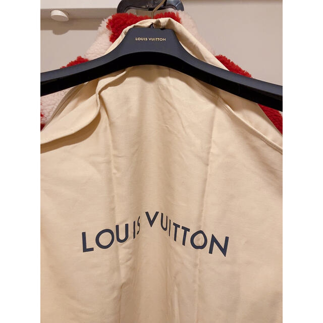 新品 Louis Vuitton x NIGO ダミエ 赤 白 フリース L