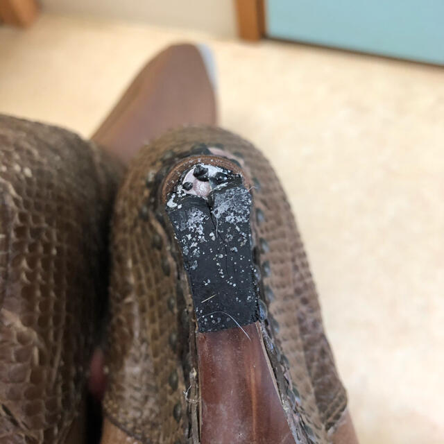 ロングブーツ　cobra 蛇革　本革　ジップアップ 2