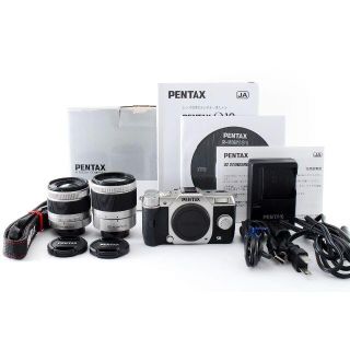 ペンタックス(PENTAX)の【美品】PENTAX Q-10 ダブルレンズキット 《ショット数1481回》(ミラーレス一眼)