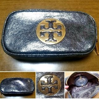 トリーバーチ(Tory Burch)の正規品未使用★自宅保管劣化訳あり★トリバーチ★メタリックBIGロゴコスメポーチ★(ポーチ)