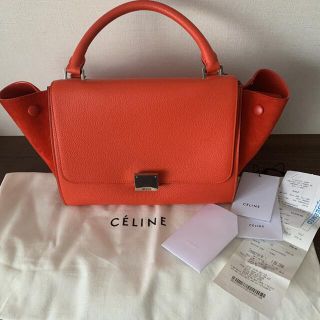 セリーヌ(celine)のセリーヌ　トラペーズ　オレンジ(ハンドバッグ)