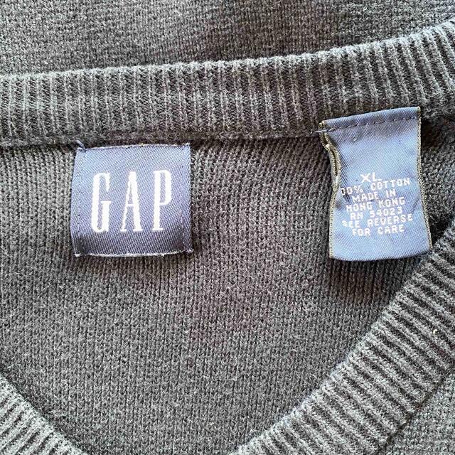 GAP(ギャップ)の90s 古着 OLD GAP ギャップ コットン ニット 袖ライン スリット メンズのトップス(ニット/セーター)の商品写真