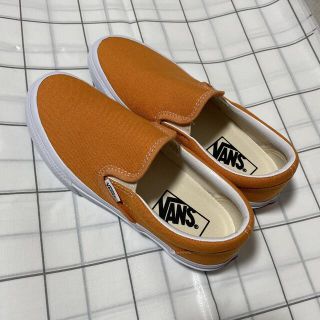 ヴァンズ(VANS)のVANS  スリッポン  スニーカー  ネオンオレンジ   22cm(スニーカー)