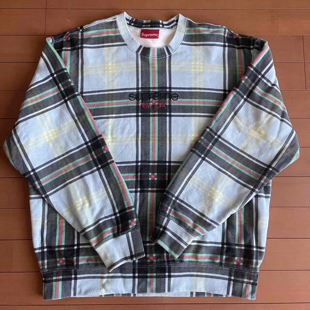 supreme plaid crewneck M