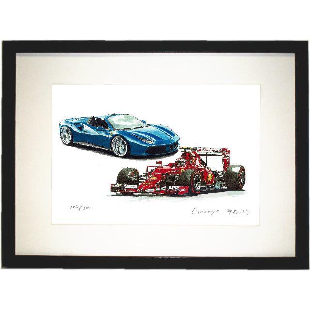【完売】 GC-1859 Ferrari F-1・GC-1860 Ferrari F-1限定版画300部 直筆 F1