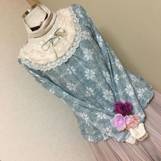 アクシーズファム(axes femme)の新品！axes femme 雪柄ジャガードプルオーバー(カットソー(長袖/七分))