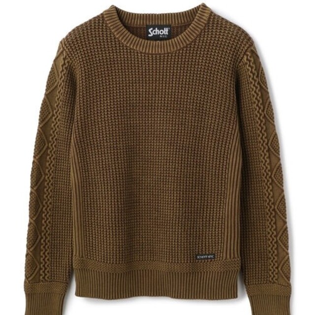 schott(ショット)のSchott/ショット/DULL COLOR CREWNECK KNIT メンズのトップス(ニット/セーター)の商品写真