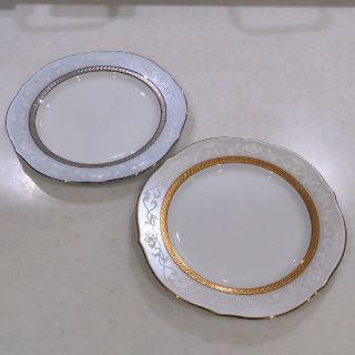 ノリタケ(Noritake)の【Mika様専用】ノリタケ ハンプシャーゴールド＆プラチナ 23cmプレートペア(食器)