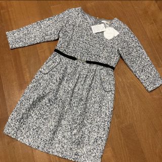 パターンフィオナ(PATTERN fiona)の【新品】PATTERN  ツイードワンピース　M(ひざ丈ワンピース)