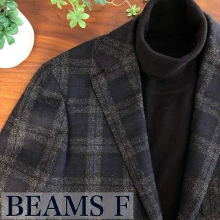 ビームス(BEAMS)の【超美品】BEAMS Fビームスエフネイビーチェックジャケット48(テーラードジャケット)