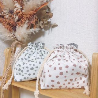 保冷・保温巾着　ダルメシアン　ハンドメイド(外出用品)