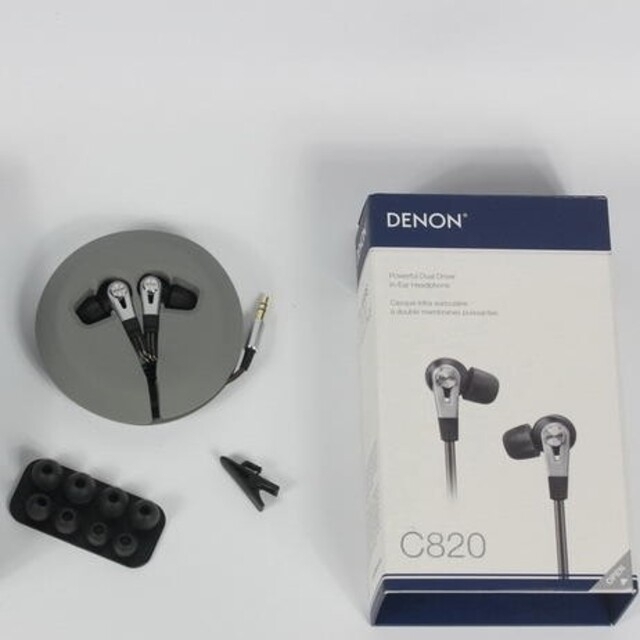 DENON(デノン)のレア 超重低音 新品同様 完全動作品 Denon AH-C820 カナル型 スマホ/家電/カメラのオーディオ機器(ヘッドフォン/イヤフォン)の商品写真