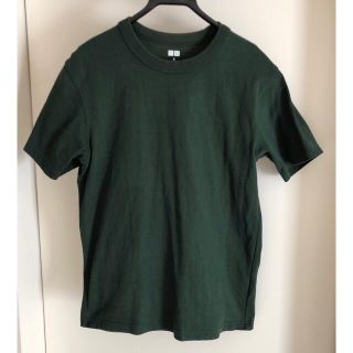 ユニクロ(UNIQLO)のUNIQLOU ユニクロユー クルーネックT半袖 緑Sサイズ(Tシャツ/カットソー(半袖/袖なし))