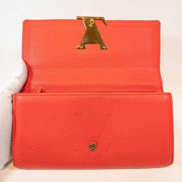 LOUIS VUITTON - ルイヴィトン 財布 ポルトフォイユ カプシーヌ 長財布コーラル LOUIS VUITTON - ルイヴィトン 財布 ポルトフォイユ カプシーヌ 長財布コーラル