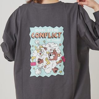 仲良くポコポコプリントビックカートソー(Tシャツ(長袖/七分))