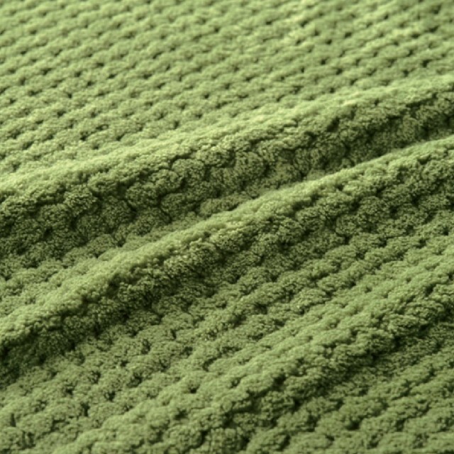 ブランケット ボア グリーン 緑 深緑 インテリア/住まい/日用品の寝具(毛布)の商品写真