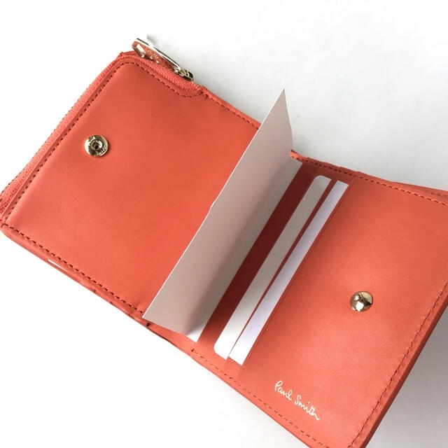 Paul Smith(ポールスミス)のポールスミス バニーエンボス 二つ折り財布 新品 オレンジ L字 ミニウォレット レディースのファッション小物(財布)の商品写真