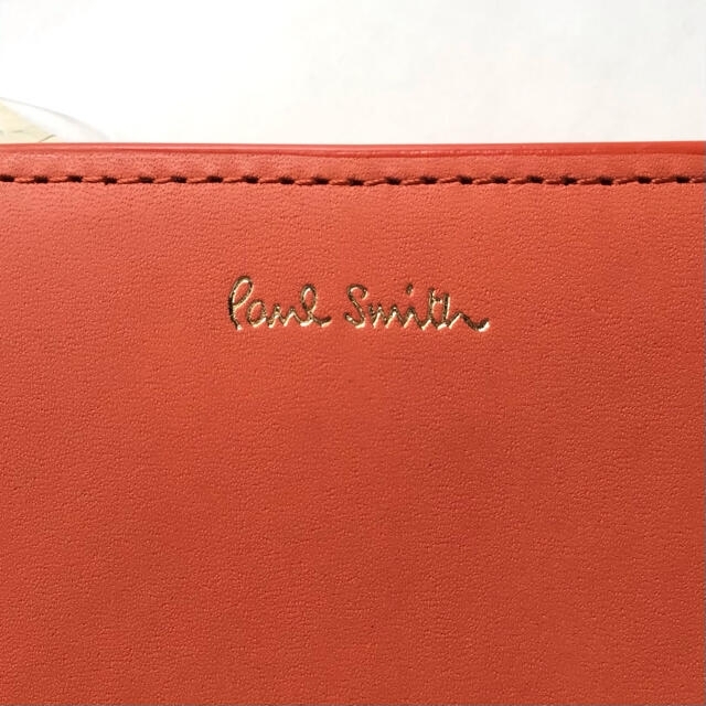 Paul Smith(ポールスミス)のポールスミス バニーエンボス 二つ折り財布 新品 オレンジ L字 ミニウォレット レディースのファッション小物(財布)の商品写真