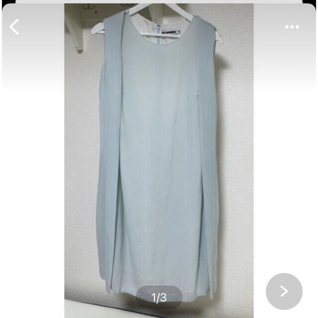 Jil Sander(ジルサンダー)の【美品】ジルサンダー　ウールシフォンドレス34 レディースのワンピース(ロングワンピース/マキシワンピース)の商品写真