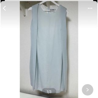 ジルサンダー(Jil Sander)の【美品】ジルサンダー　ウールシフォンドレス34(ロングワンピース/マキシワンピース)