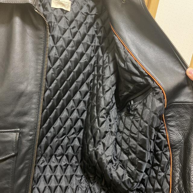 TJALLE LEATHER PILE JACKET ジャケットM L 革ジャン メンズのジャケット/アウター(ライダースジャケット)の商品写真