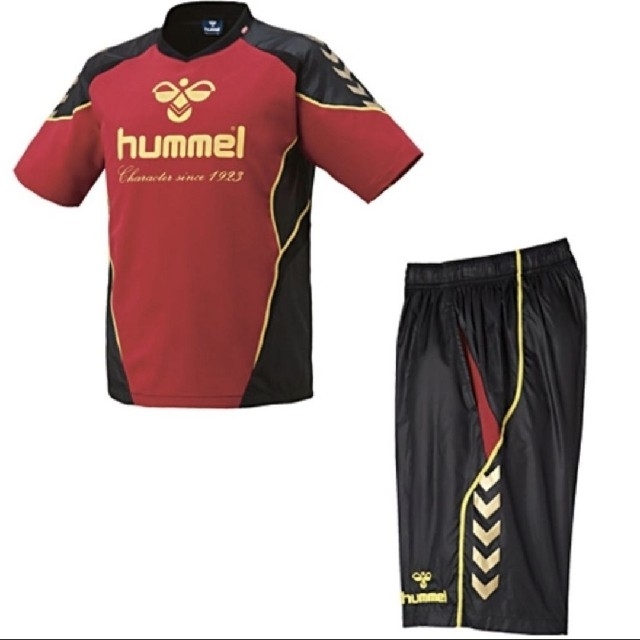 hummel(ヒュンメル)のヒュンメル ハーフピステ スーツ 上下セット M 新品 未使用 紙タグ付き スポーツ/アウトドアのサッカー/フットサル(ウェア)の商品写真