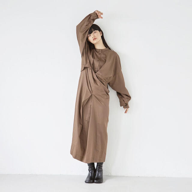 TODAYFUL(トゥデイフル)のLifes Todayful Fronttuck Shirts Dress   レディースのワンピース(ひざ丈ワンピース)の商品写真