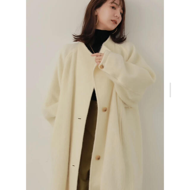 ロングコートタグ付き新品　louren volume shaggy long coat