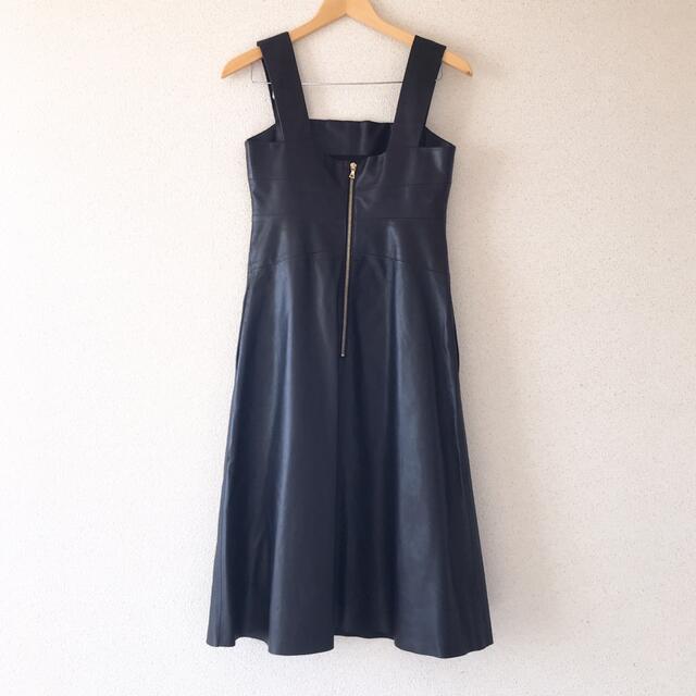 ブランド≚ Drawer - ドゥロワー 美品 ラムレザー ジャンパースカート