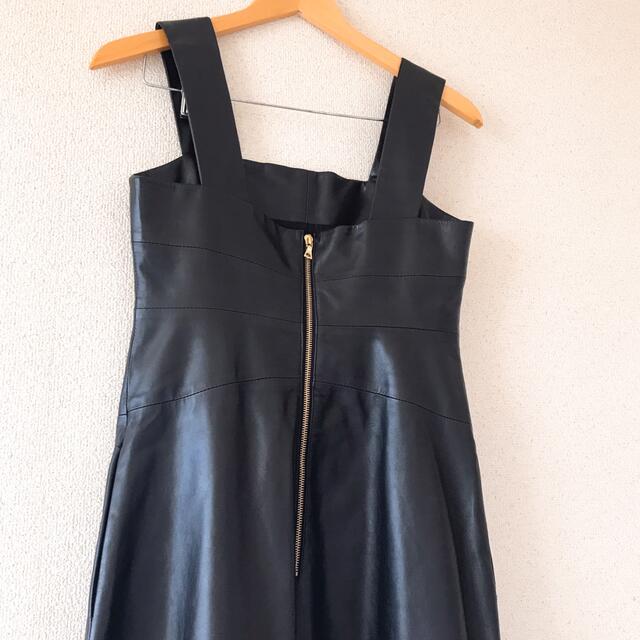 ブランド≚ Drawer - ドゥロワー 美品 ラムレザー ジャンパースカート