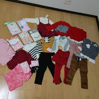 ニシマツヤ(西松屋)の21点！！新品 未使用 ベビー 女の子 冬　春　 セット まとめうり 90 95(Tシャツ/カットソー)