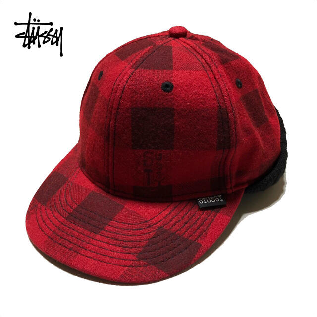 STUSSY(ステューシー)の＊4418 STUSSY ステューシー バッファローチェック　リブ　キャップ メンズの帽子(キャップ)の商品写真