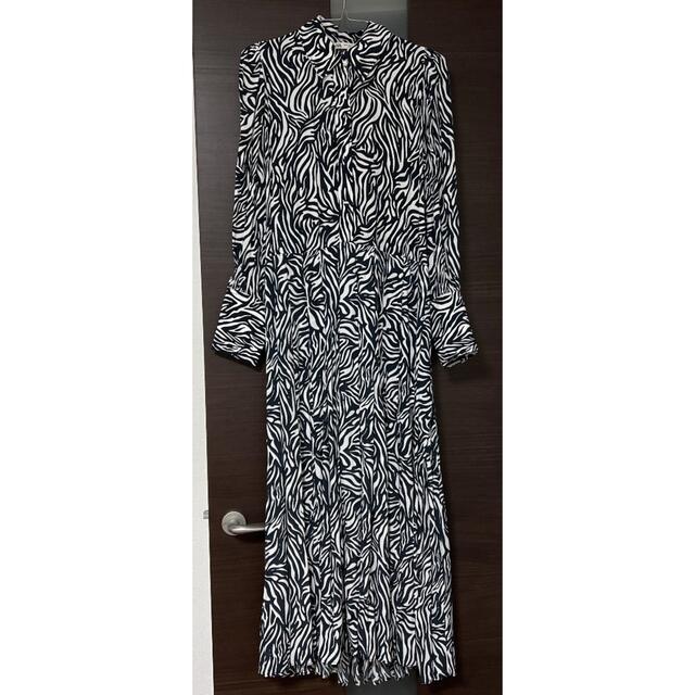 開店祝い ZARA ベルベット パフワンピース XS ミニワンピース
