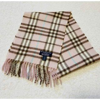 バーバリー(BURBERRY)のBurberry バーバリー　チェックマフラー　ピンク　ストール(マフラー/ショール)