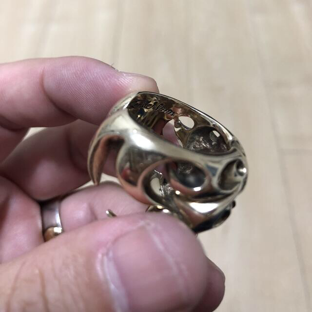 TENDERLOIN(テンダーロイン)の※本日限定※TENDERLOIN SKULL RING GOLD 8K ボルネオ メンズのアクセサリー(リング(指輪))の商品写真