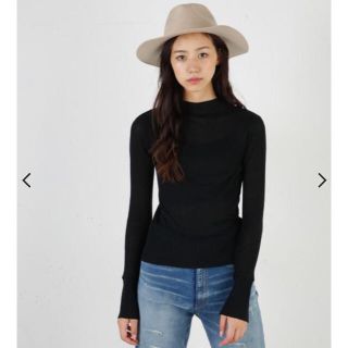 マウジー(moussy)のSNAP LONG SLEEVE トップス(ニット/セーター)