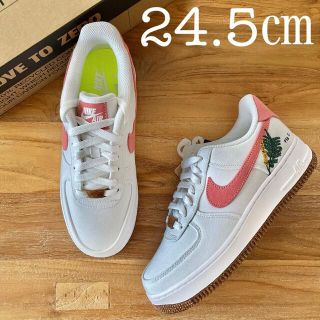 ナイキ(NIKE)の24.5㎝ NIKE エアフォース1 '07 SE ホワイト ピンク AF1(スニーカー)