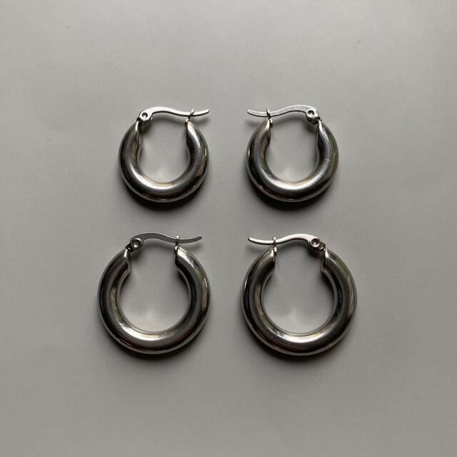 DEUXIEME CLASSE(ドゥーズィエムクラス)のStainless hoop gold pierce M No.621 レディースのアクセサリー(ピアス)の商品写真