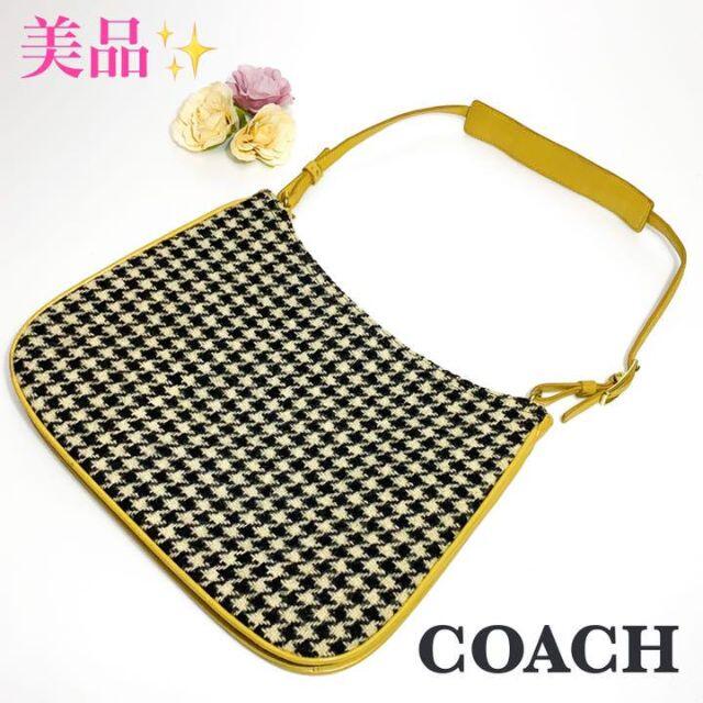 COACH 千鳥格子　ポーチアクセサリーバッグ  秋冬