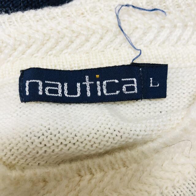 NAUTICA(ノーティカ)の【希少】ノーティカ　Lサイズ  ニットセーター レッド　ホワイト　ネイビー メンズのトップス(ニット/セーター)の商品写真