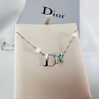 ディオール(Christian Dior) ネックレス（グリーン・カーキ/緑色系）の