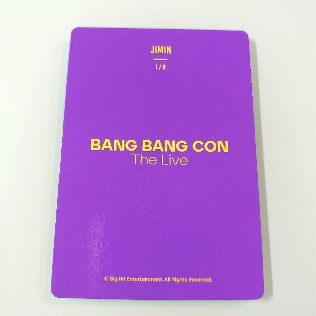 防弾少年団(BTS)(ボウダンショウネンダン)のBTS BANG BANG CON JIMIN 1/8 ジミン ミニフォト 1番 エンタメ/ホビーのCD(K-POP/アジア)の商品写真
